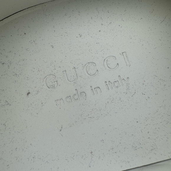 Gucci Ace G Rhombus White/Green Shoes Size 10G - Picture 6 of 7